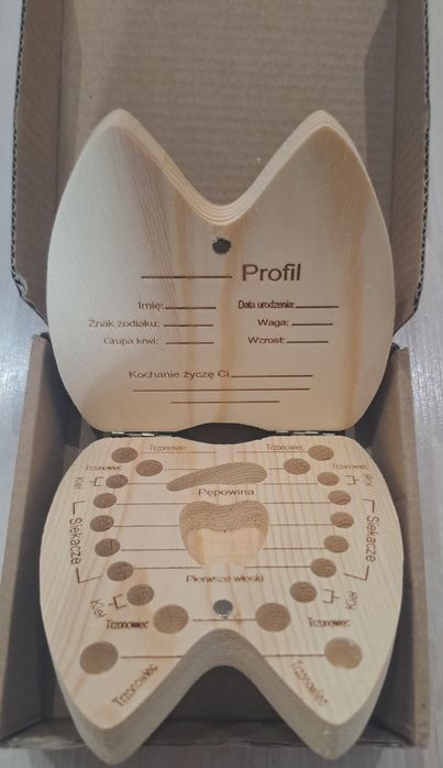 Pudełko na mleczaki zęby w j.polskim