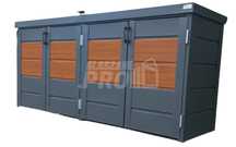 Zabudowa koszy na śmieci   235x65x110 cm 4x120L antracyt orzech GP341