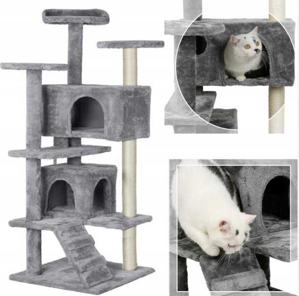 drapak dla kota luksusowy domek legowisko słupek wysoki XXL