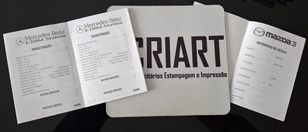 Livros de revisão automóvel com o seu logótipo ou marca