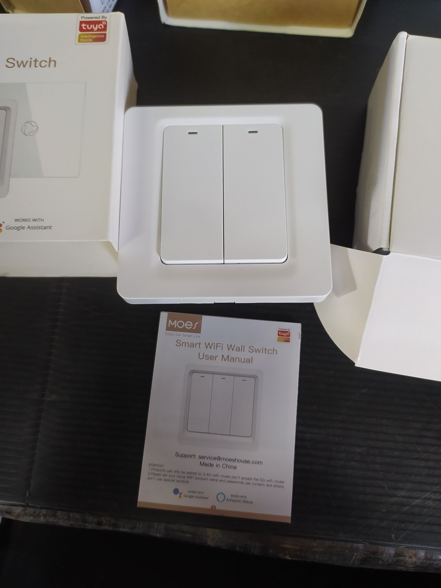 WiFi Smart Light Przełącznik wciskany 2-kierunkowy przewód neutralny z