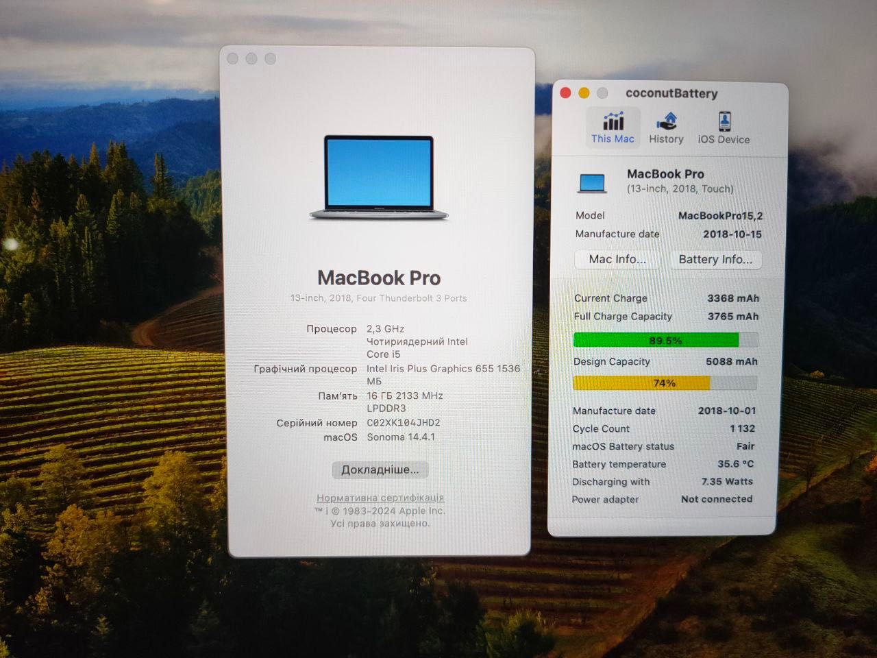 MacBook Pro 13" 16/256gb a1989 з тачбар та ретіна дисплеєм