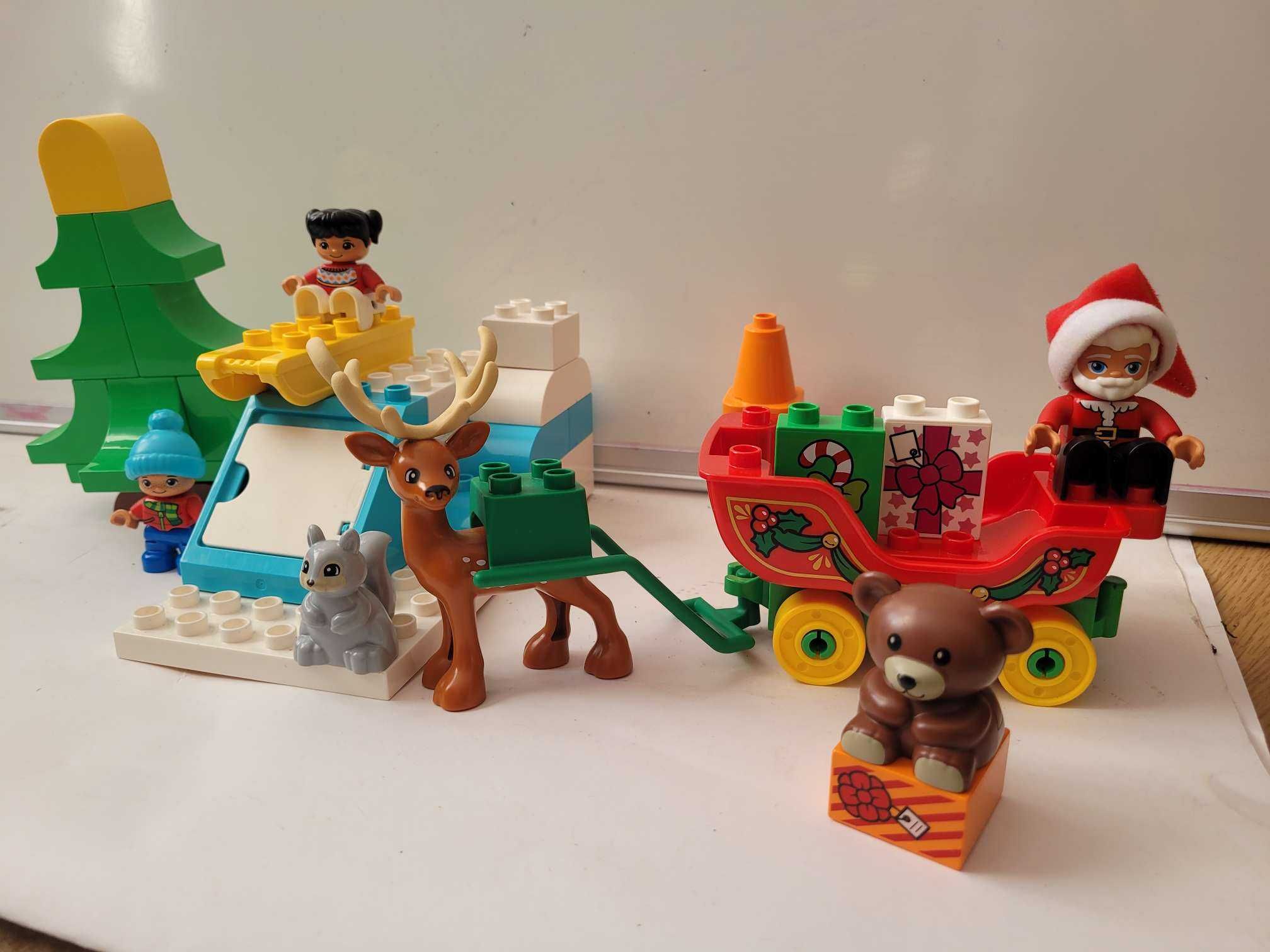 klocki LEGO 10837 zestaw świętego mikołaja mikołaj + sanie