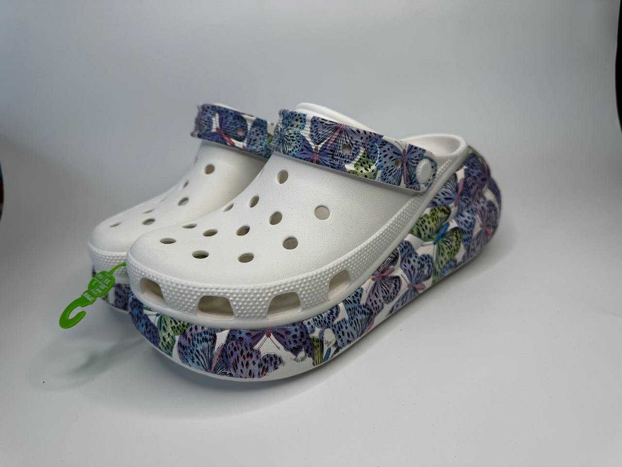 Crocs Classic Crush Buterfly White Крокси W8/38р,W9/39р Уцінка! №10120