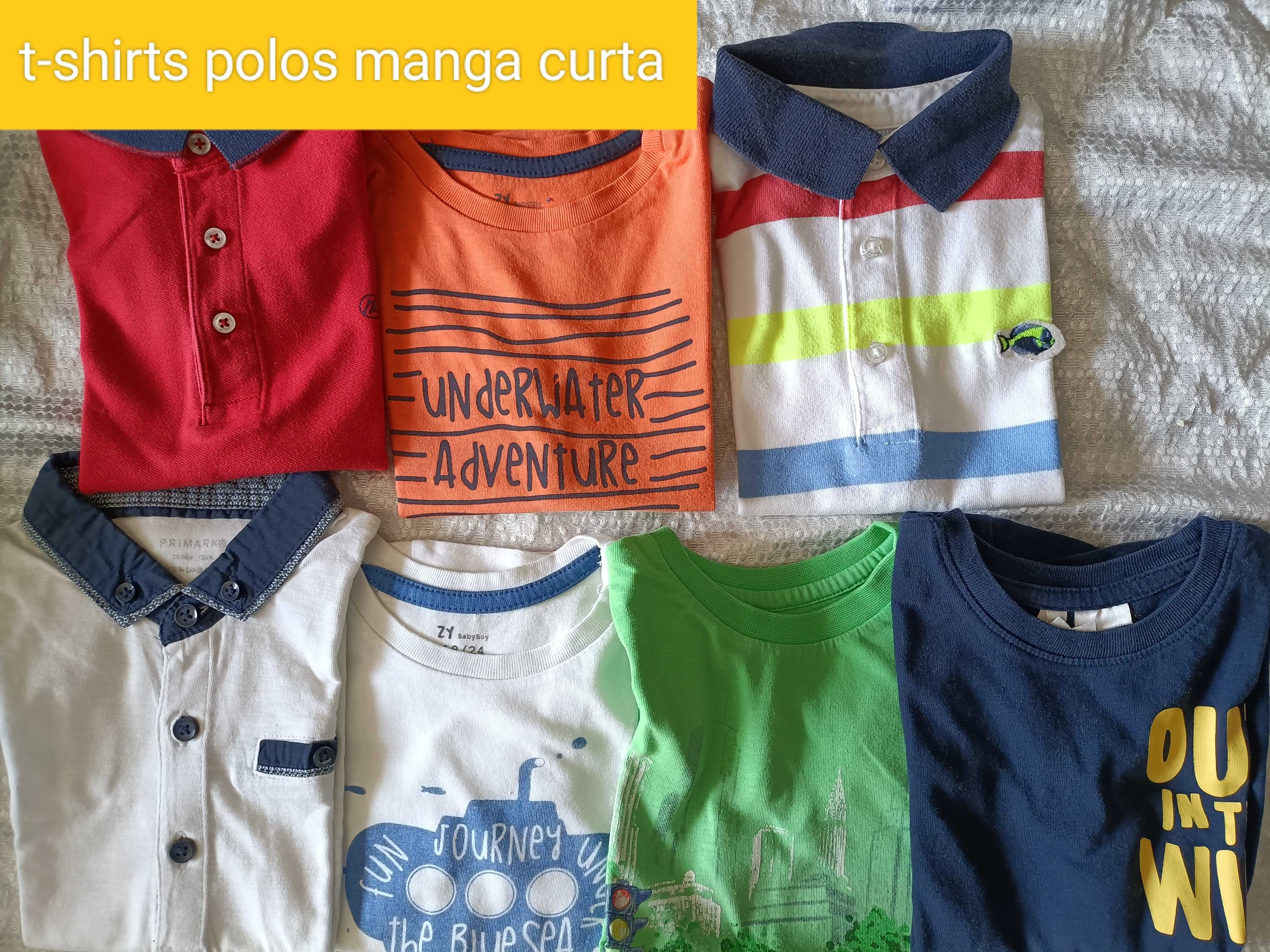 Conjunto de 38 peças de roupa + calçado de menino 2-3 anos