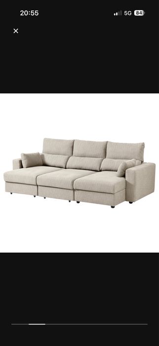 Sofa 3 lugares com chaise longue
