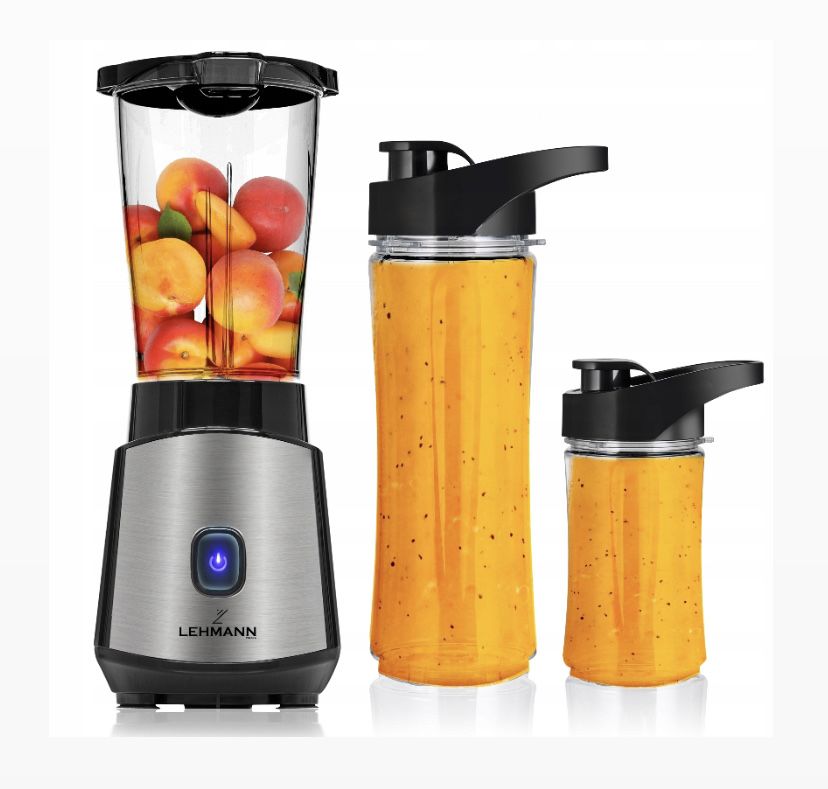 Blender kielichowy do koktajli 2x bidon 1200W