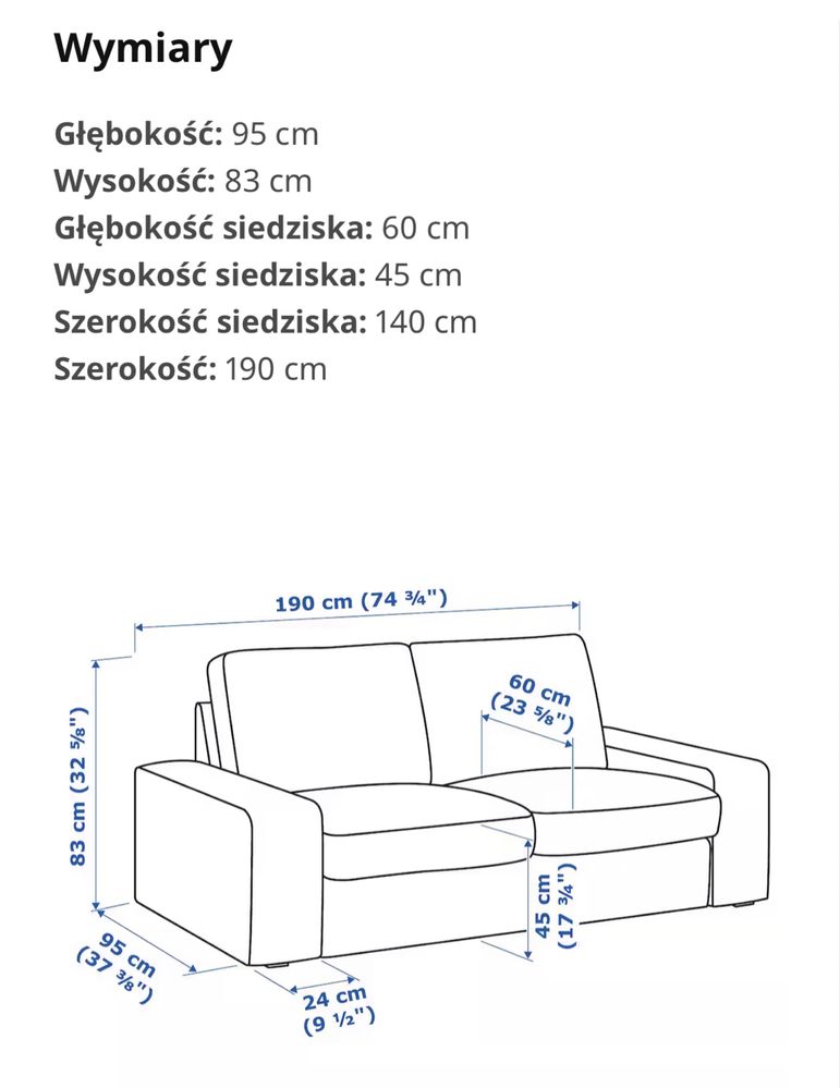 Kanapa sofa dwuosobowa skórzana grube przeszycia oliwkowa