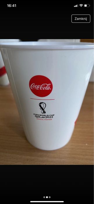 Kubki plastikowe Coca-cola 6 sztuk