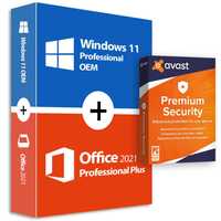 Windows 11 Pro+Office 2021 Professional Plus+Avast Security (faktura)