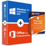 Windows 11 Pro+Office 2021 Professional Plus+Avast Security (faktura)