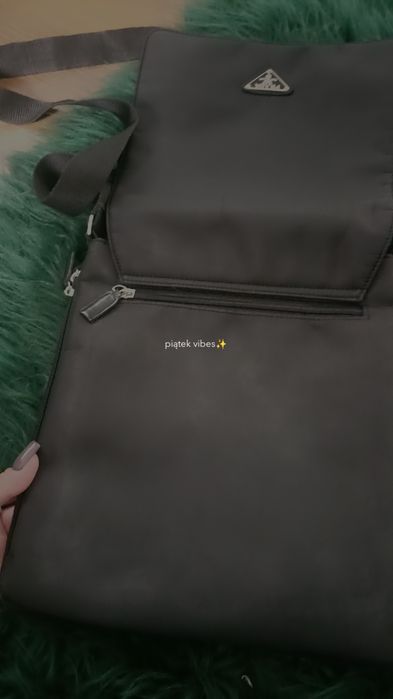 Torba listonoszka prada oryginalna czarna