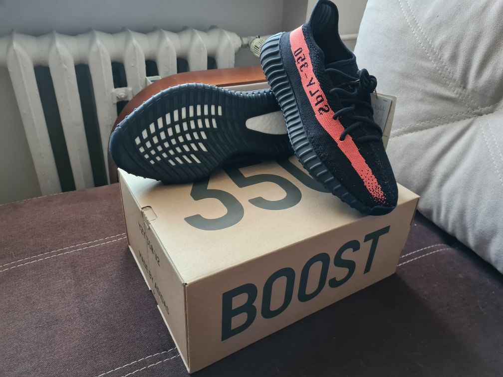 Adidas Yeezy Boost 350 V2 Red Stripe/Core Black Red