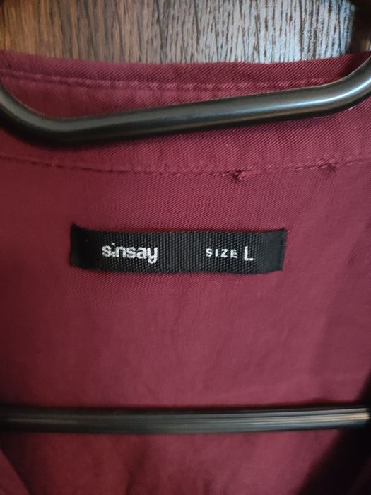 Bordowa tunika z długim rekawem