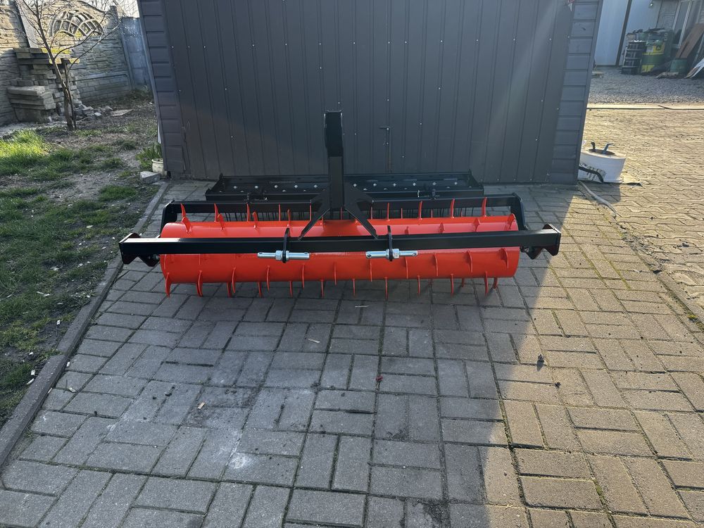 Walec ogrodowy zębaty z broną sprężynową kat 1 i 2 do mini  traktorków