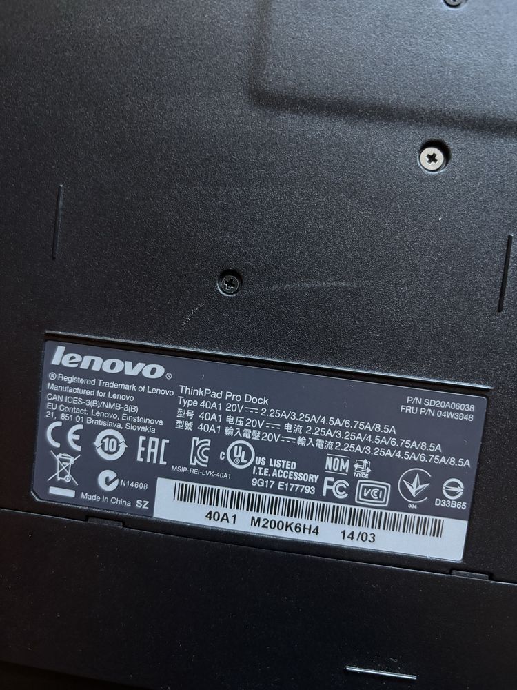 Thinkpad Pro Dock 40A1