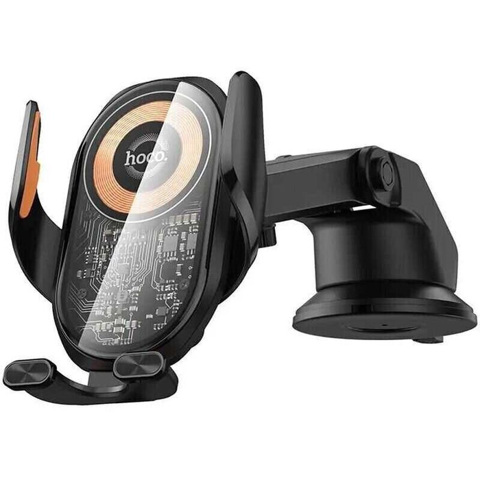 Автотримач Hoco HW34 на панель/лобове скло бездротова зарядка 15W