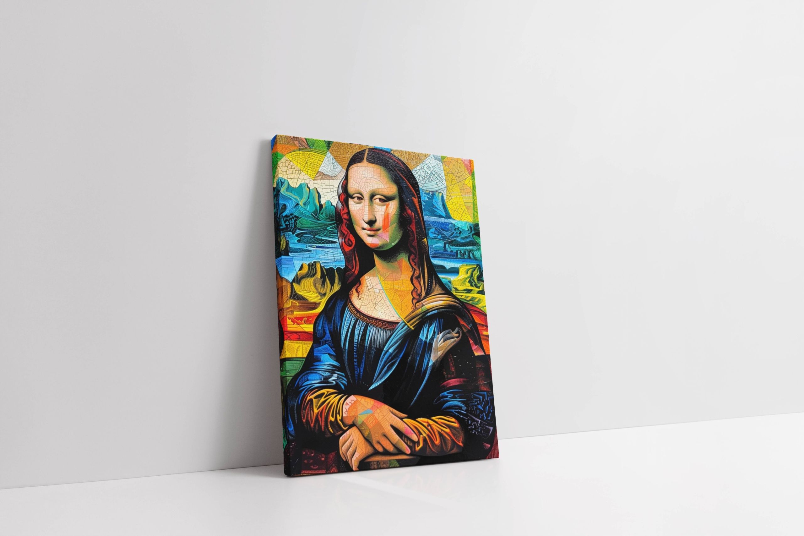 Obraz na płótnie Mona Lisa w Stylu Picassa do domu pokoju salonu 45x60