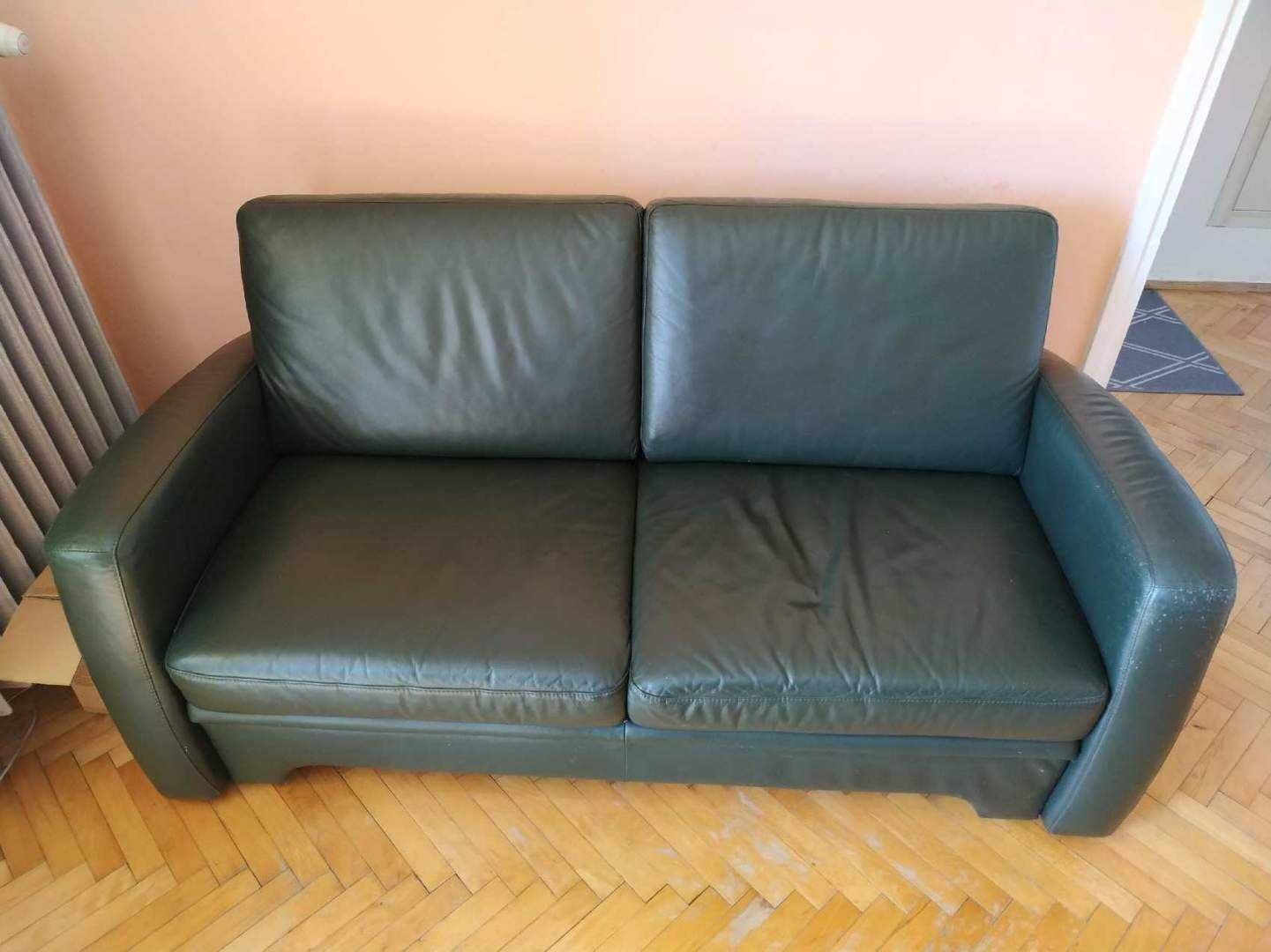 Sofa dwuosobowa - skóra