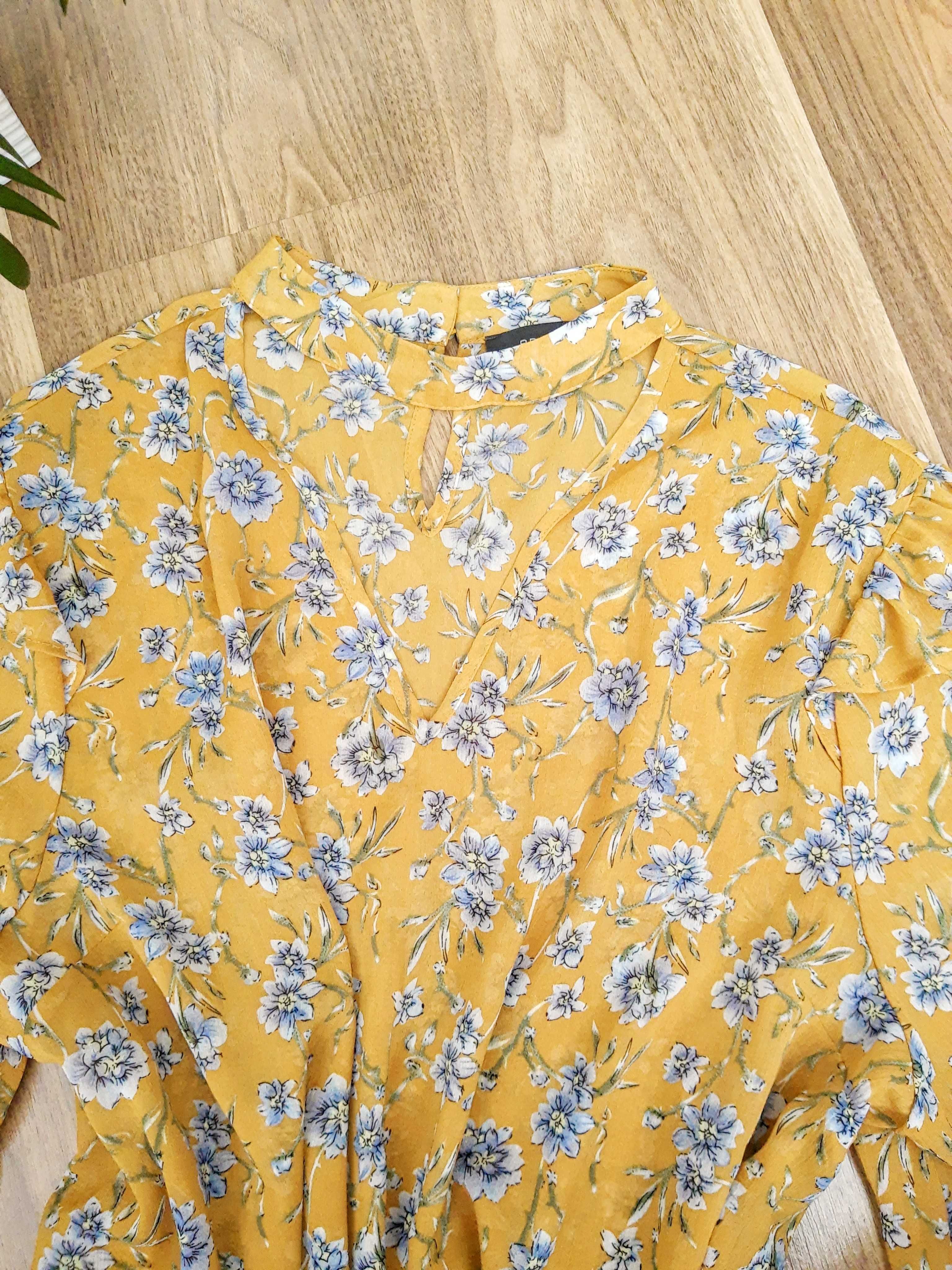 Elegancka miodowa bluzka w kwiaty Primark XXXL- XXXXL