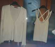 Conjunto casaco e top 100% viscose Torradas