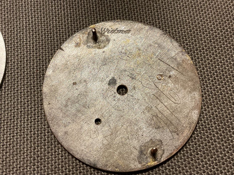 Antigos mostradores de relogio de bolso