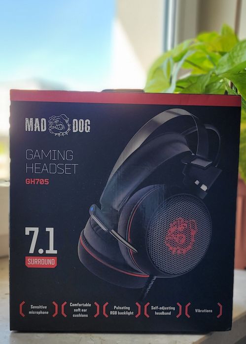 Słuchawki MAD DOG GH705 nauszne gamingowe, dźwięk przestrzenny