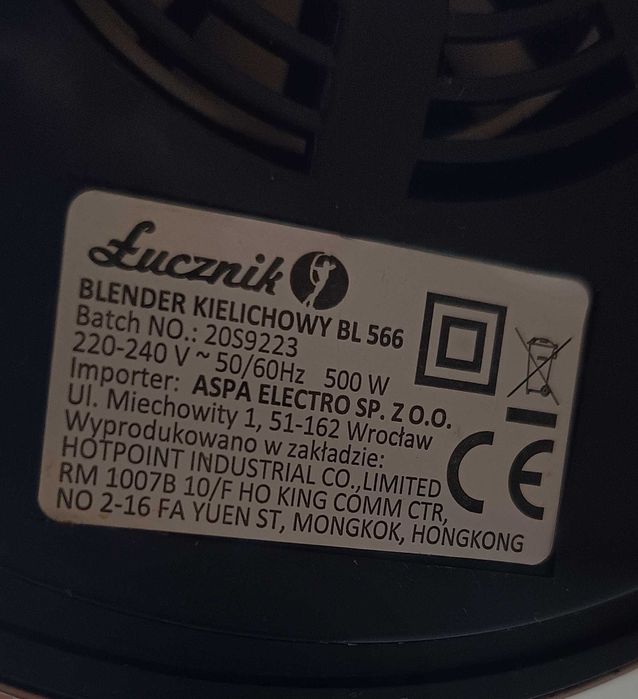 Blender kielichowy Łucznik BL-566