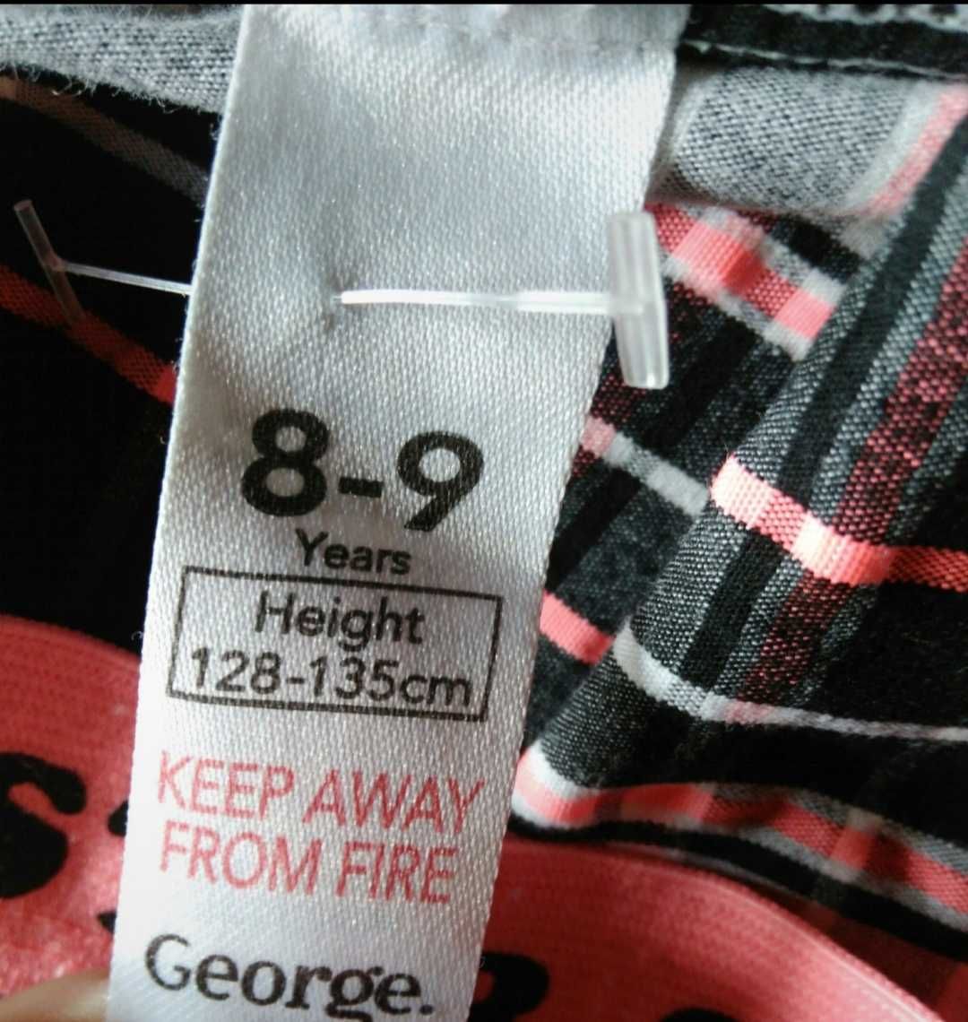 Nowe spodnie do spania George r. 8-9 lat, 128-135 cm.
