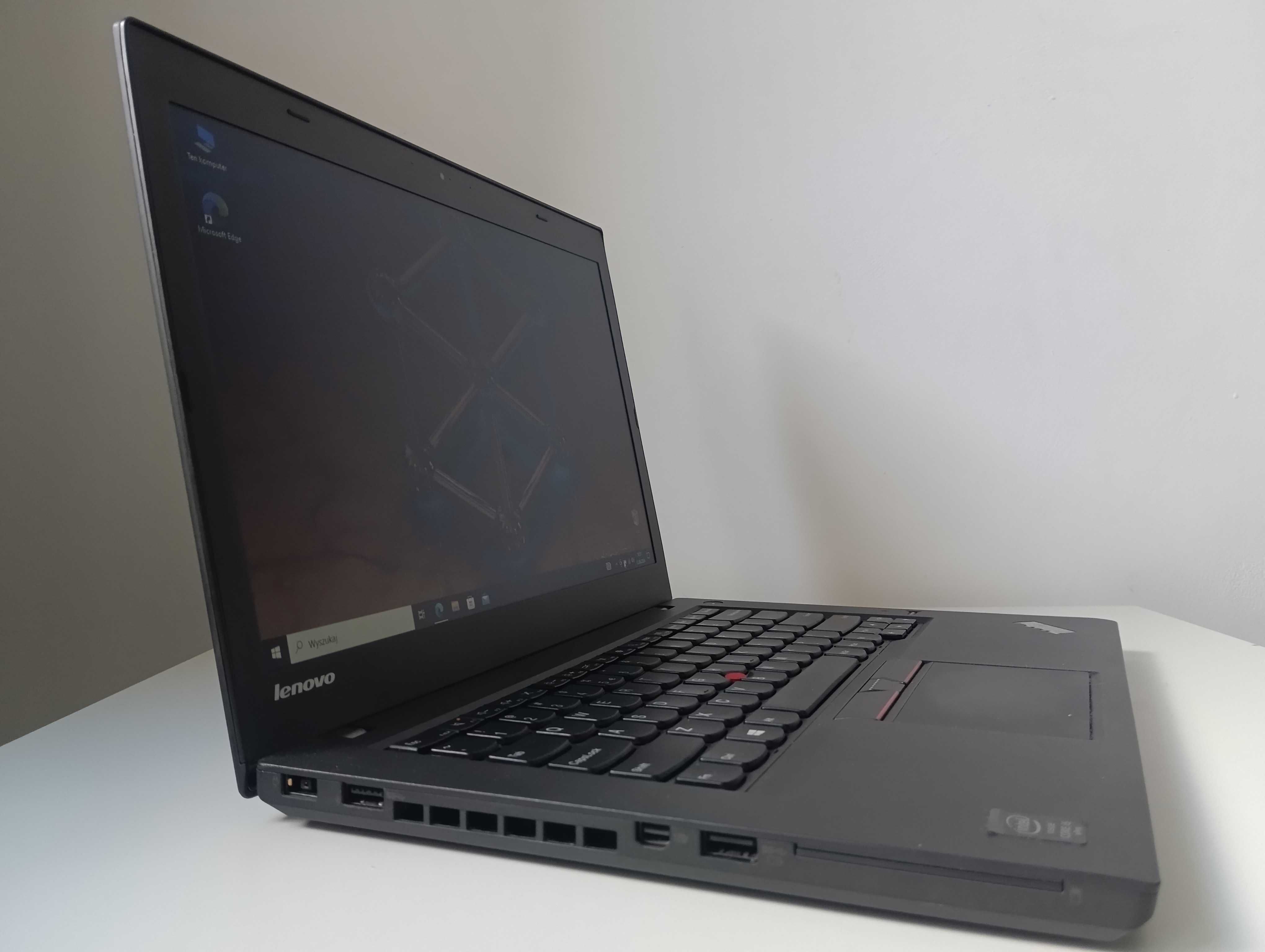 Lenovo T450/i5/8GB RAM/180GB SSD/14"/1,74 kg/Windows 10 Pro/PL