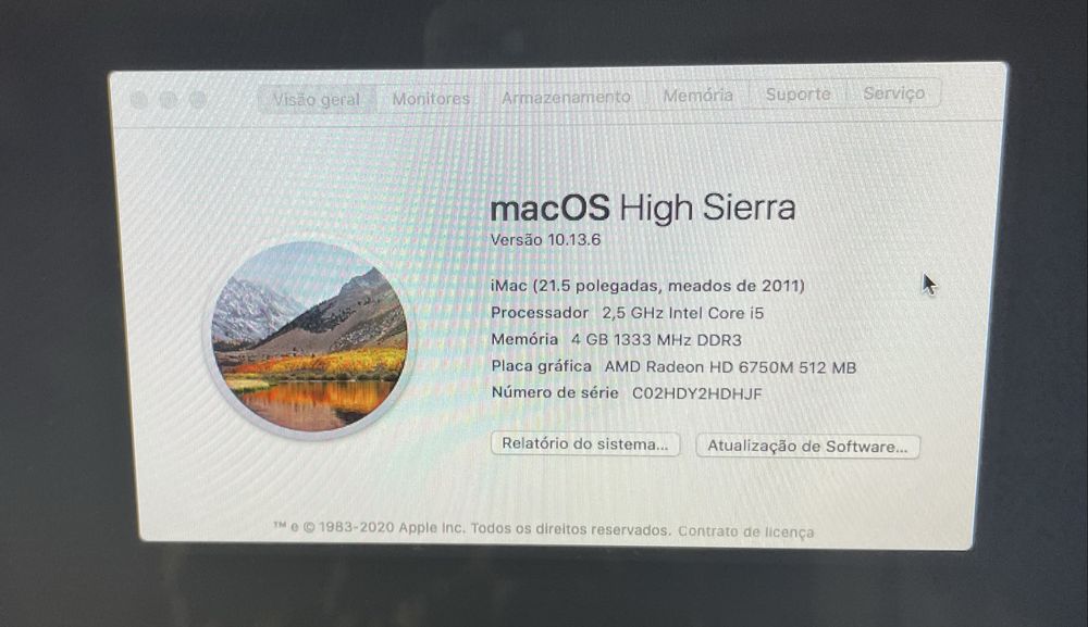 Imac 21.5 polegadas 2011