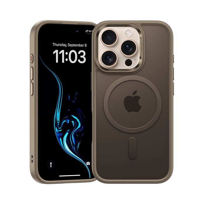 Benks Etui Magnetic Mist Metal Frame do Iphone 16 Pro tytan