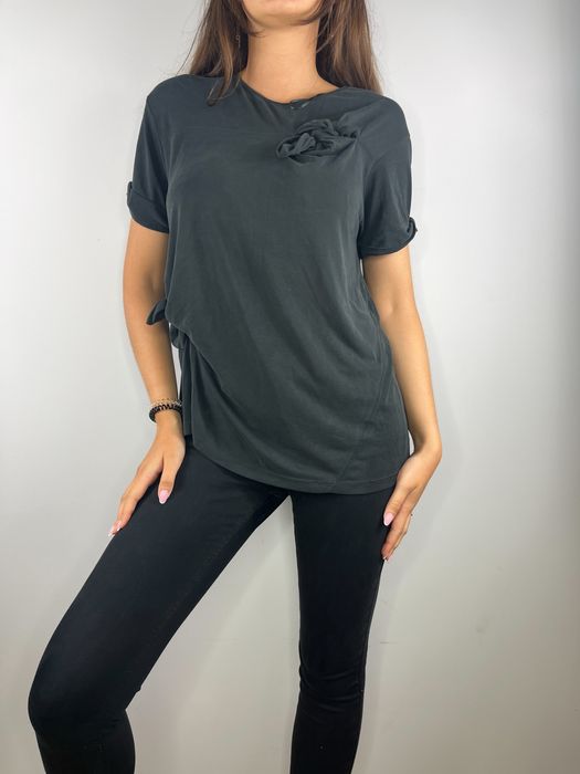 Czarna grafitowa bluzka tshirt koszulka Zara rozmiar 36 S