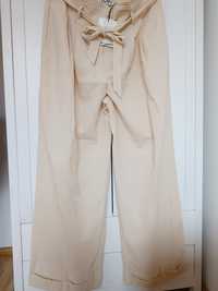 Spodnie bawełniane  kremowe ichi 42 XL