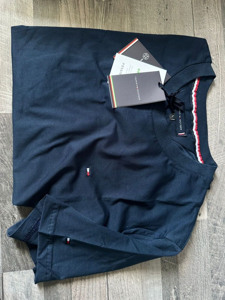 Koszulka męska Tommy Hilfiger granatowa małe logo M L XL XXL