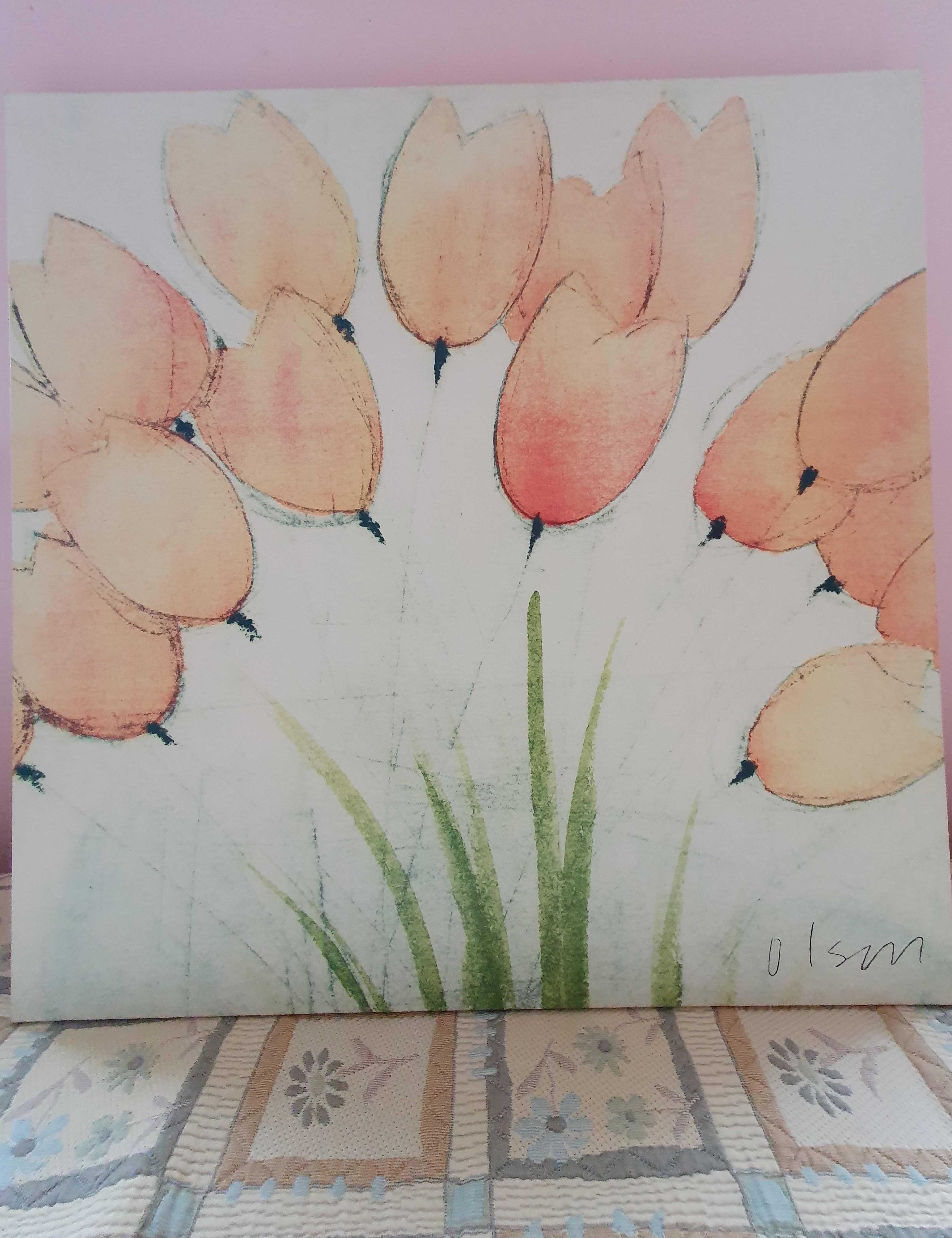 Obraz tulipany w pastelach