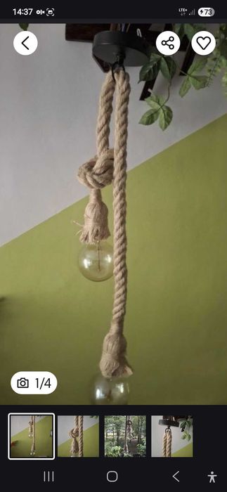 Lampa sznur 55cm