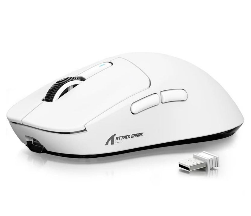 Ігрова мишка ігрова бездротова ATTACK SHARK X3 / WHITE / PAW3395