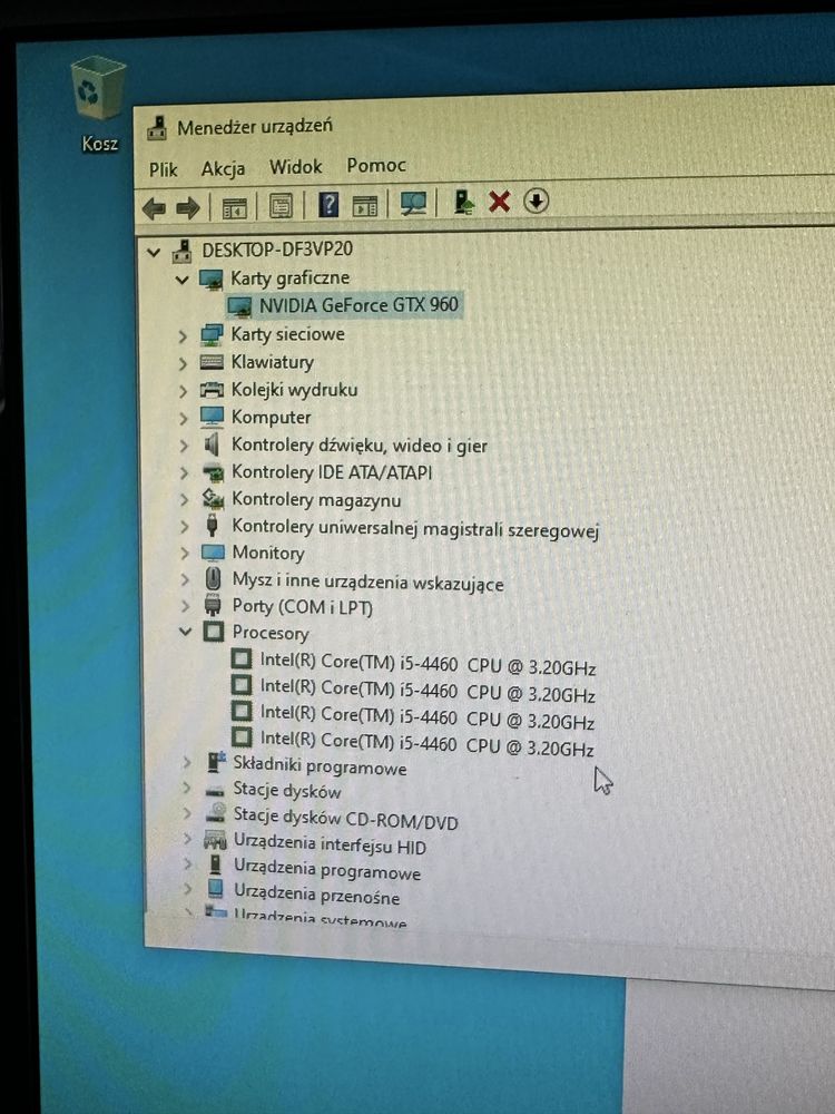 Komputer stacjonarny i5/16GB/SSD+HDD/GTX 960 – gotowy do pracy