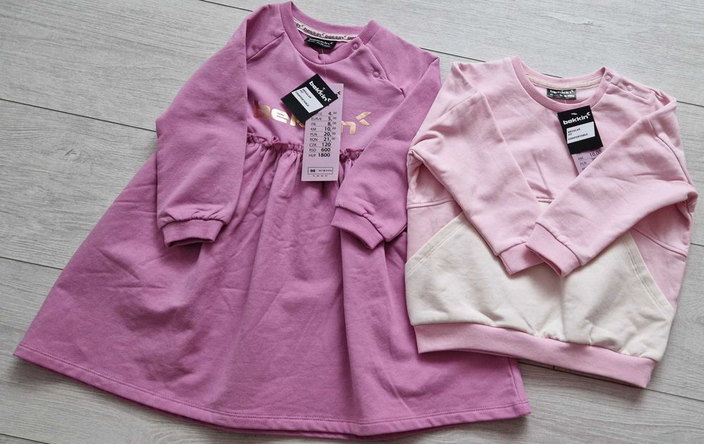 Sukienka, bluza bekkin rozmiar 98