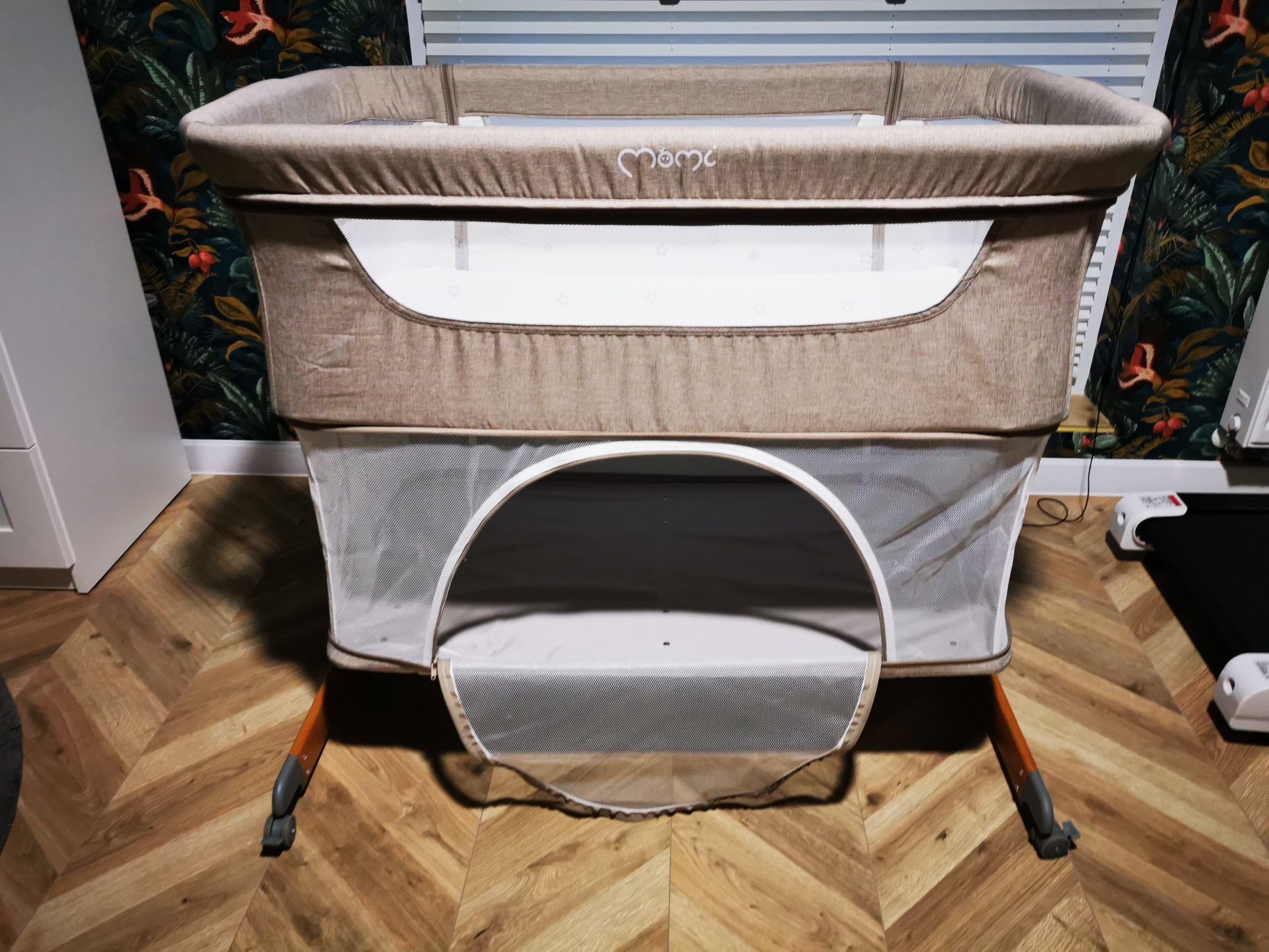 MoMi SMART BED łóżeczko dostawne 4w1 BEŻOWE