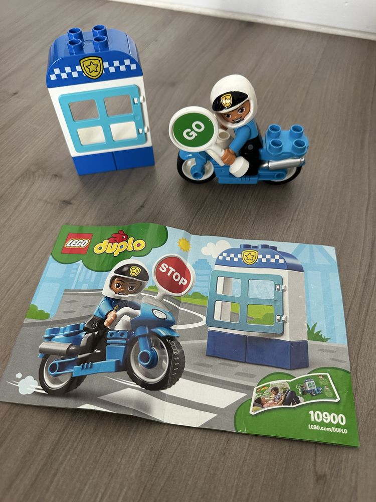 Lego duplo - carro e mota policia(2x)