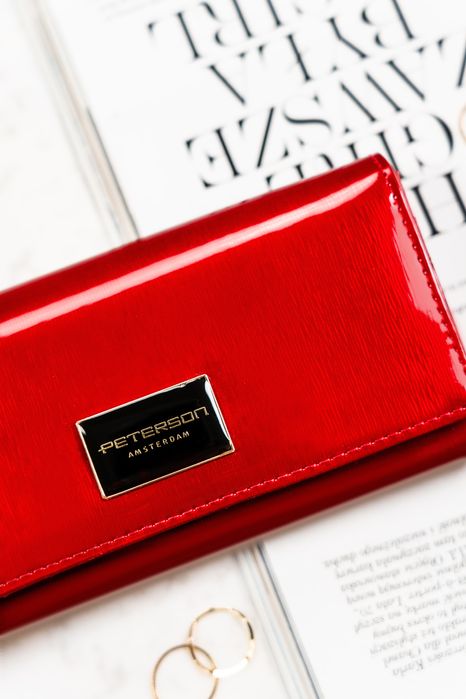 portfel damski skórzany ptn ph20-1-sh-1840 red