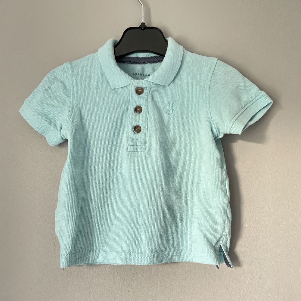 Bluzka polo błękitna kołnierzyk 100% bawełna Primark 68