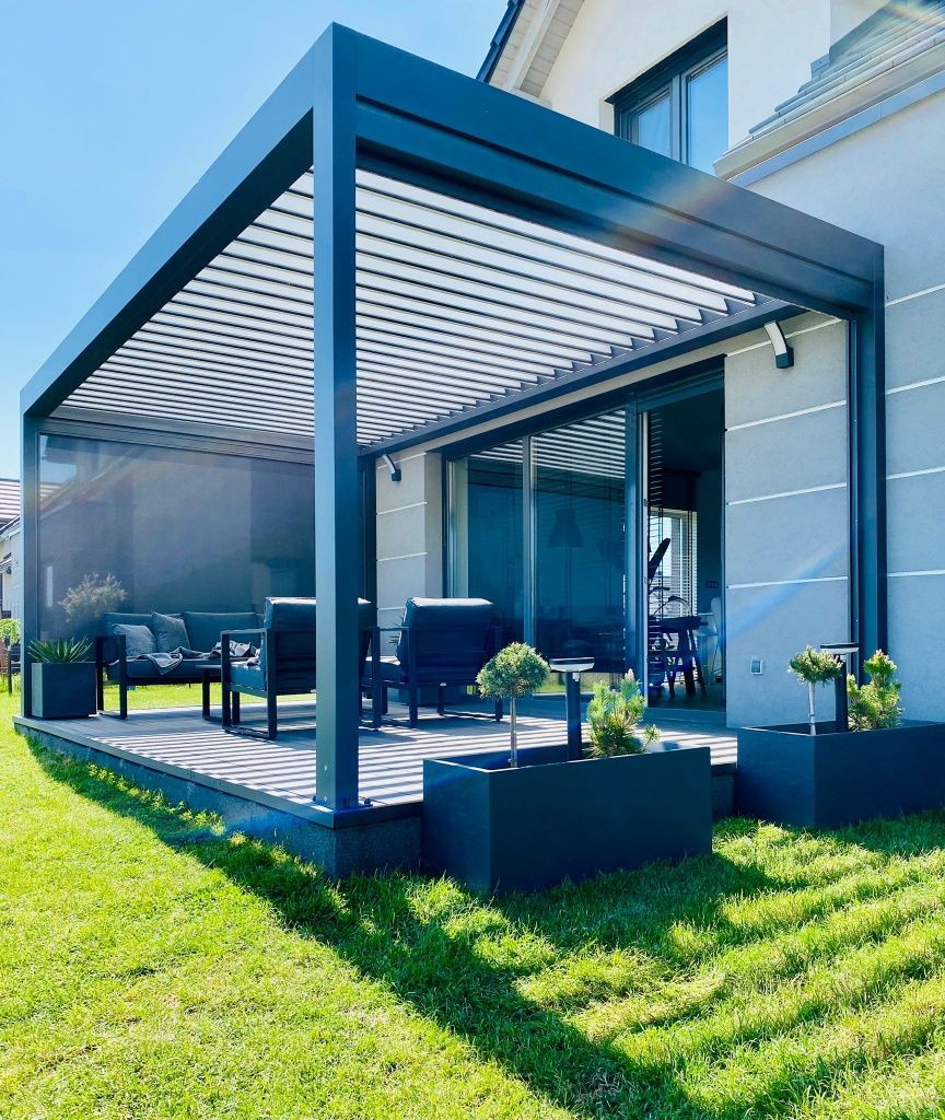 Aluminiowa pergola, nowoczesny design, bezawaryjne działanie,PRODUCENT