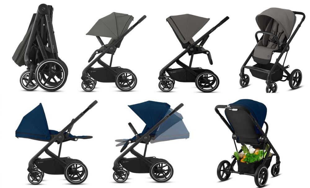 Прогулянкова коляска Cybex Balios S Lux Grey 3в1 + дощовик (Німеччина)