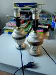 Lampy stołowe 2 sztuki,czasy PRL