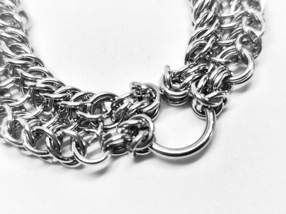 Bransoletka chainmaille ze stali chirurgicznej – ręcznie robiona