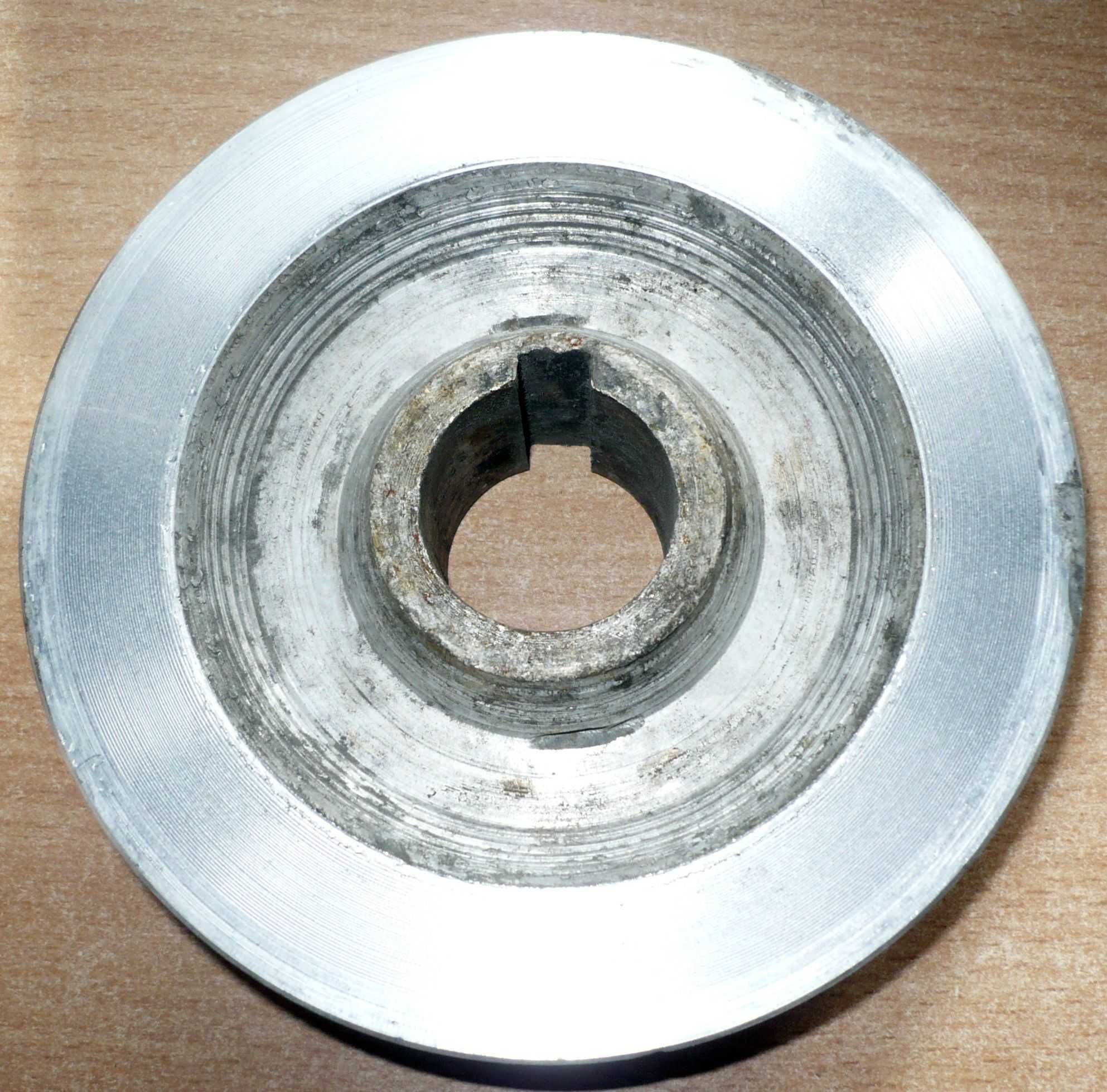 Koło pasowe aluminiowe -Fi 15cm/oś-35 mm/pasek-2x17mm