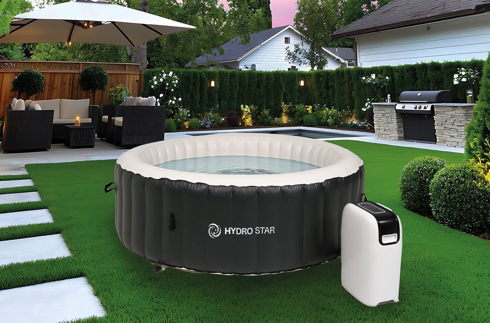 HYDRO STAR spa ogrodowe jacuzzi basen HORIZON SZARY okrągły